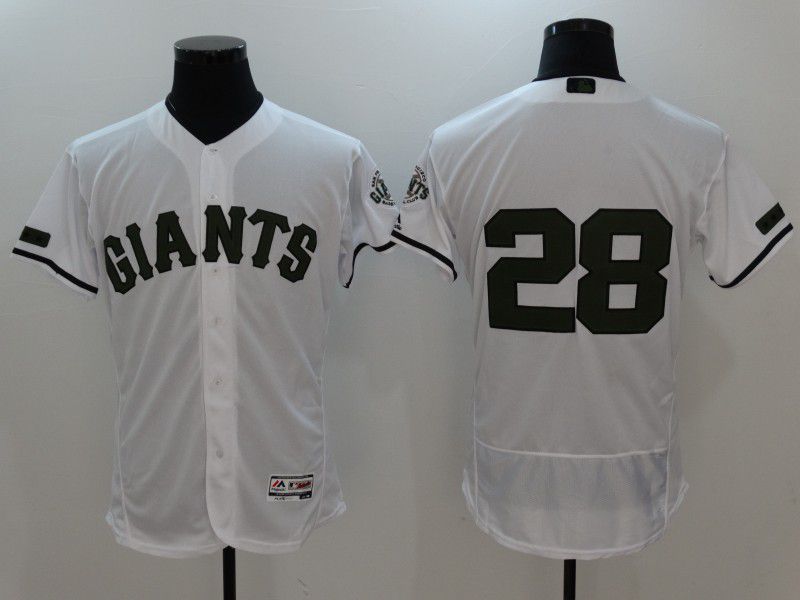 2017 Men MLB San Francisco Giants #28 Buster Posey White Elite Commemorative Edition Jerseys->san francisco giants->MLB Jersey